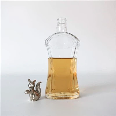 زجاجة زجاجية بخصر نحيل 700 مل 600 جرام لتغليف الويسكي لفم الأسنان